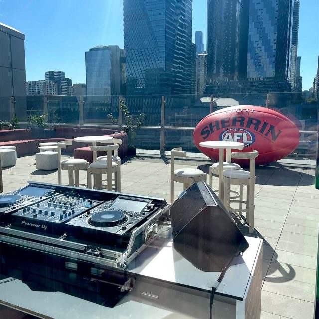 Dance floor lighting and AV effects at South-East Melbourne bar
